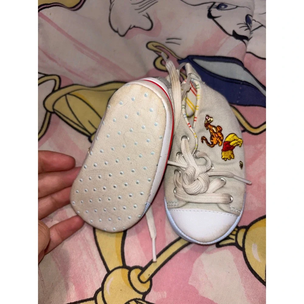 Disney Winnie the Pooh Tigger Infant Shoes Canvas Sneakers Soft Sole VINTAGE